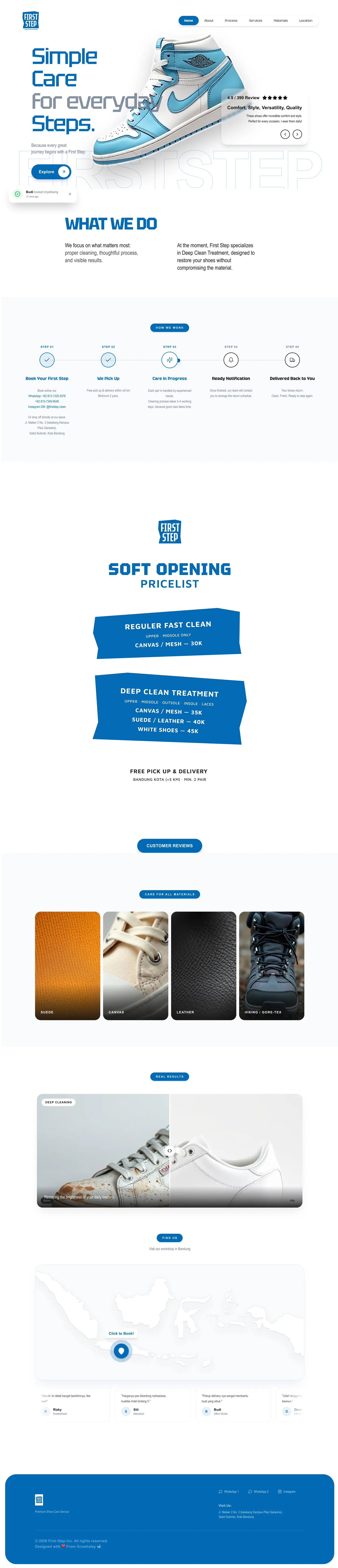 First Step UI Design Home